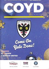 AFC Wimbledon v Sutton United 2023/24 Football Programme For Sale