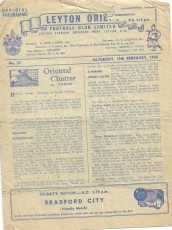 Leyton Orient v Bradford City