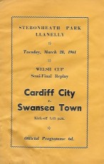 Cardiff City v Swansea Town