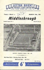 Leyton Orient v Middlesbrough