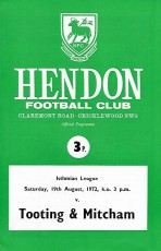 Hendon v Tooting & Mitcham United