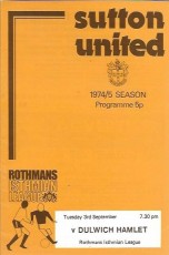 Sutton United v Dulwich Hamlet