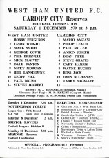 West Ham United v Cardiff City