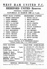 West Ham United v Hereford United