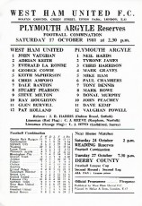 West Ham United v Plymouth Argyle