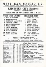 West Ham United v Leicester City