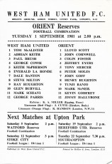 West Ham United v Leyton Orient