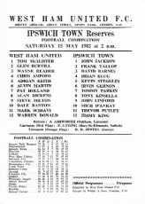 West Ham United v Ipswich Town