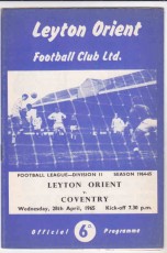 Leyton Orient v Coventry City