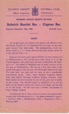 Dulwich Hamlet v Clapton Orient