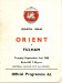 Leyton Orient v Fulham