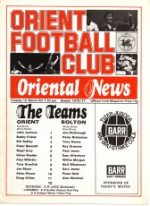 Leyton Orient v Bolton Wanderers