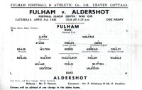 Fulham v Aldershot Town