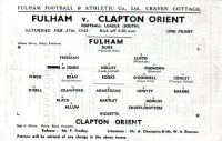 Fulham v Clapton Orient
