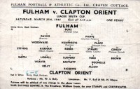Fulham v Clapton Orient
