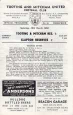 Tooting & Mitcham United v Clapton Orient