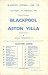 Blackpool v Aston Villa