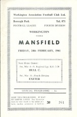 Workington v Mansfield Town