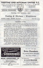 Tooting & Mitcham United v Wealdstone