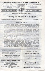 Tooting & Mitcham United v Clapton Orient