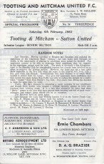 Tooting & Mitcham United v Sutton United