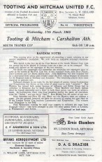 Tooting & Mitcham United v Carshalton Athletic