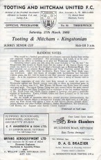 Tooting & Mitcham United v Kingstonian