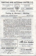 Tooting & Mitcham United v Barking
