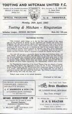 Tooting & Mitcham United v Kingstonian