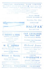 Chester City v Halifax Town