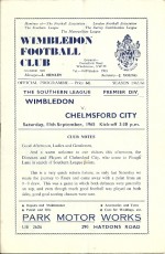 Wimbledon v Chelmsford City