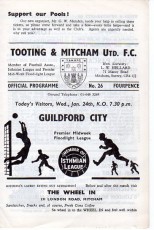 Tooting & Mitcham United v Guildford City