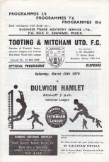 Tooting & Mitcham United v Dulwich Hamlet