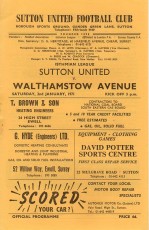 Sutton United v Walthamstow Avenue