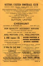 Sutton United v Cheshunt