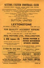 Sutton United v Leytonstone