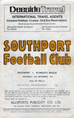 Southport v Plymouth Argyle