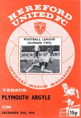Hereford United v Plymouth Argyle