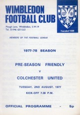 Wimbledon v Colchester United