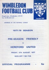 Wimbledon v Hereford United