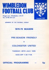 Wimbledon v Colchester United