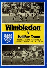 Wimbledon v Halifax Town