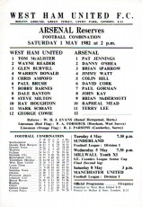 West Ham United v Arsenal