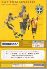 Sutton United v AFC Wimbledon