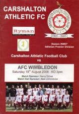 Carshalton Athletic v AFC Wimbledon