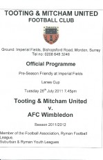 Tooting & Mitcham United v AFC Wimbledon