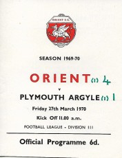 Leyton Orient v Plymouth Argyle