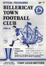Billericay Town v Aveley
