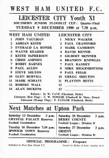 West Ham United v Leicester City