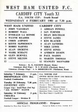 West Ham United v Cardiff City